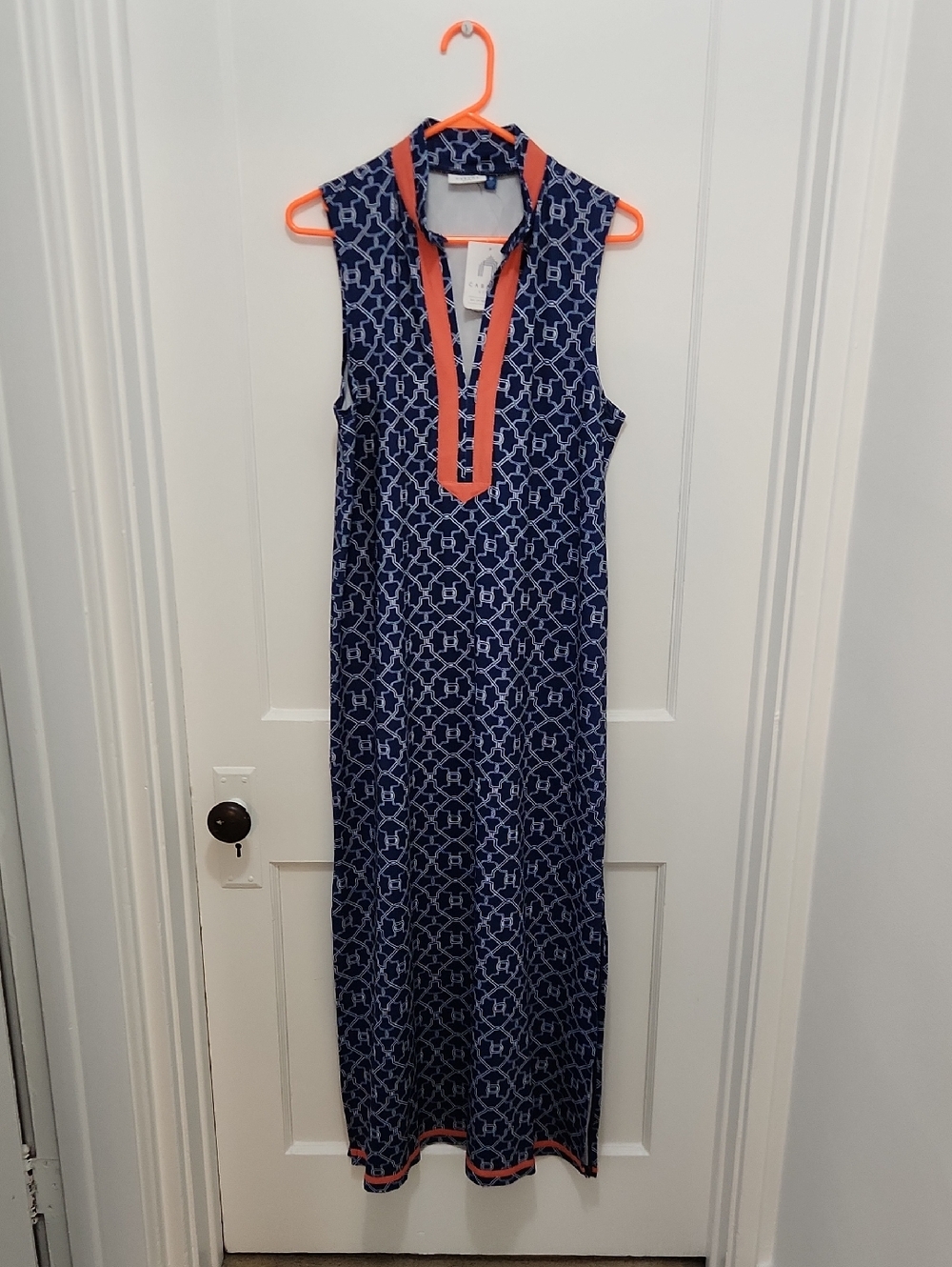 NWT Cabana Life Women's Sleeveless Patterned Maxi Dress Size Medium